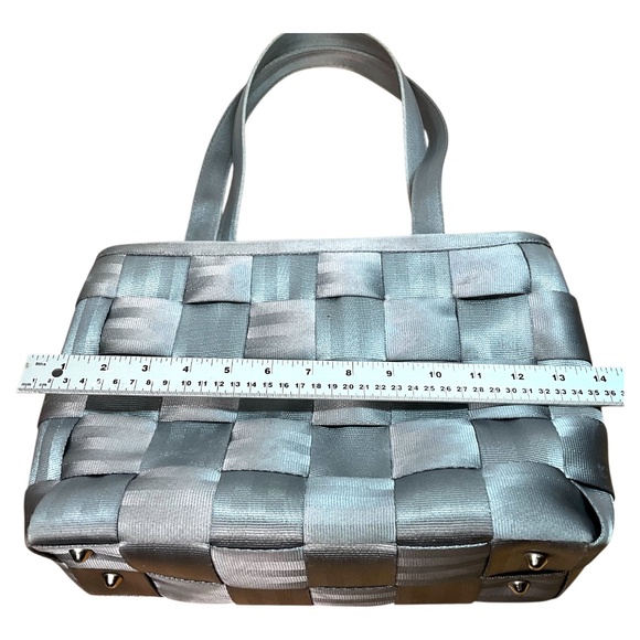 HARVEYS Taupe Grey Original Seatbelt Bag Shoulder Bag Tote Satchel Zip Top Close - Picture 5 of 13
